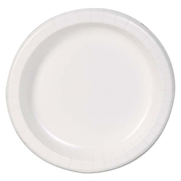 Dixie Basic - Basic Paper Dinnerware, Plates, White, 8.5" Diam, 125/Pack - Benchmark Tooling