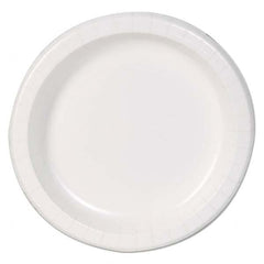 Dixie Basic - Basic Paper Dinnerware, Plates, White, 8.5" Diam, 125/Pack - Benchmark Tooling