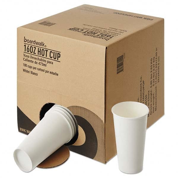 Boardwalk - Convenience Pack Paper Hot Cups, 16 oz, White, 180/Carton - Benchmark Tooling