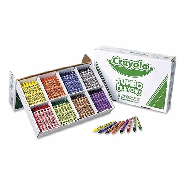 Crayola - Markers & Paintsticks Type: All Purpose Wax Crayon Color: Black; Blue; Brown; Green; Orange; Red; Violet; Yellow - Benchmark Tooling