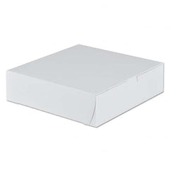 SCT - Tuck-Top Bakery Boxes, 9w x 9d x 2 1/2h, White, 250/Carton - Benchmark Tooling