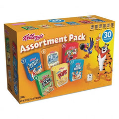 Kellogg's - Snacks, Cookies, Candy & Gum Breakroom Accessory Type: Cereal Breakroom Accessory Description: Breakfast Cereal Mini Boxes, Assorted, 2.39 oz Box, 30/Carton - Benchmark Tooling