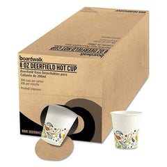 Boardwalk - Convenience Pack Paper Hot Cups, 8 oz, Deerfield Print, 306/Carton - Benchmark Tooling