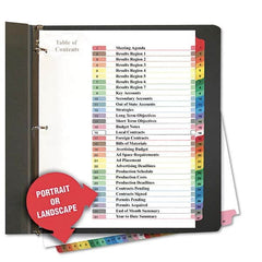 UNIVERSAL - Tabs, Indexes & Dividers Indexes & Divider Type: Preprinted Numeric Size: 11 x 8-1/2 - Benchmark Tooling