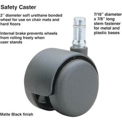 Master Caster - Cushions, Casters & Chair Accessories Type: Caster Set For Use With: Office and Home Furniture - Benchmark Tooling