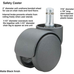 Master Caster - Cushions, Casters & Chair Accessories Type: Caster Set For Use With: Office and Home Furniture - Benchmark Tooling