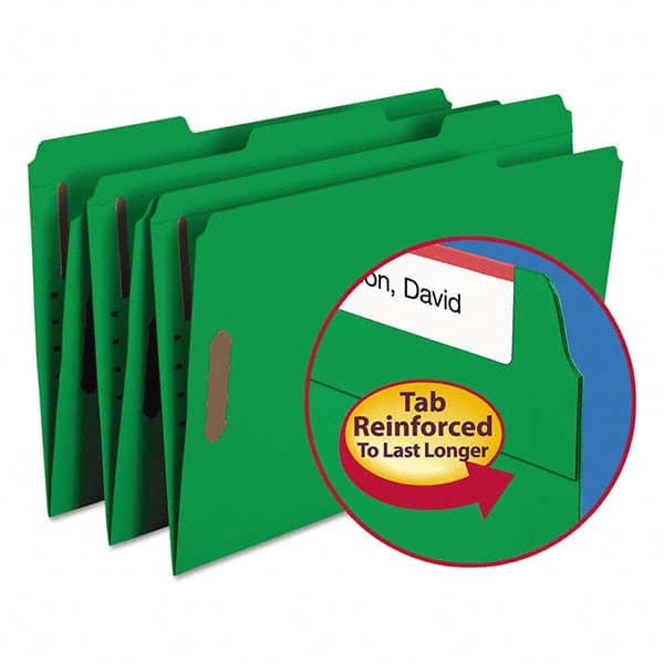 SMEAD - File Folders, Expansion Folders & Hanging Files Folder/File Type: File Folders with Top Tab Fastener Color: Green - Benchmark Tooling