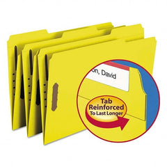 SMEAD - File Folders, Expansion Folders & Hanging Files Folder/File Type: File Folders with Top Tab Fastener Color: Yellow - Benchmark Tooling