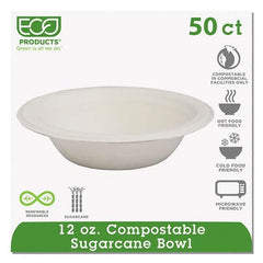 Bowls: 12 oz, Sugarcane, Natural White Natural White