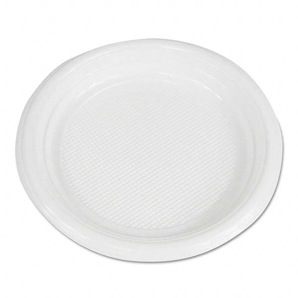 Boardwalk - Hi-Impact Plastic Dinnerware, Plate, 6" Diam, White, 1000/Carton - Benchmark Tooling