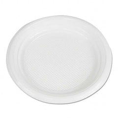 Boardwalk - Hi-Impact Plastic Dinnerware, Plate, 6" Diam, White, 1000/Carton - Benchmark Tooling