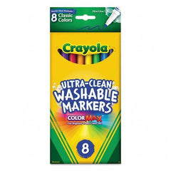 Crayola - Markers & Paintsticks Type: Washable Marker Color: Black; Blue; Brown; Green; Orange; Red; Violet; Yellow - Benchmark Tooling