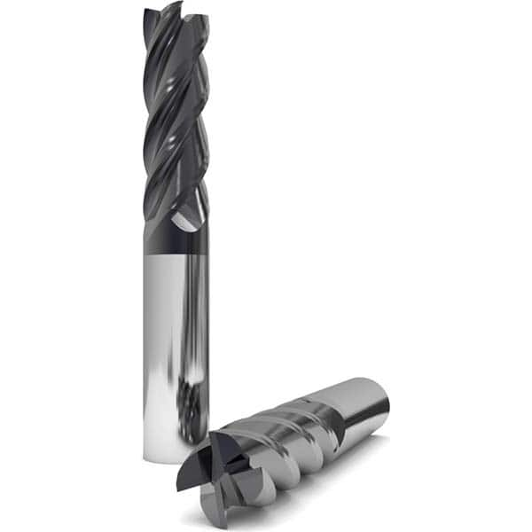 Corner Radius End Mill: 3/16″ Dia, 0.312″ LOC, 0.005″ Radius, 4 Flutes, Solid Carbide 2″ OAL, 3/16″ Shank Dia, 38 ° Helix, nACo Coated, Corner Radius End, Centercutting, Series 1035