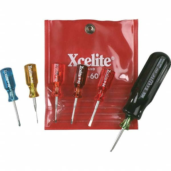 Xcelite - Screwdriver Sets Screwdriver Types Included: Slotted; Phillips Number of Pieces: 7 - Benchmark Tooling