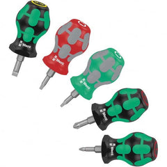 Wera - Screwdriver Sets Screwdriver Types Included: Phillips; Slotted; Square Number of Pieces: 5 - Benchmark Tooling