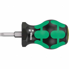 Wera - Slotted Screwdrivers Tool Type: Stubby Overall Length Range: 3" - 6.9" - Benchmark Tooling