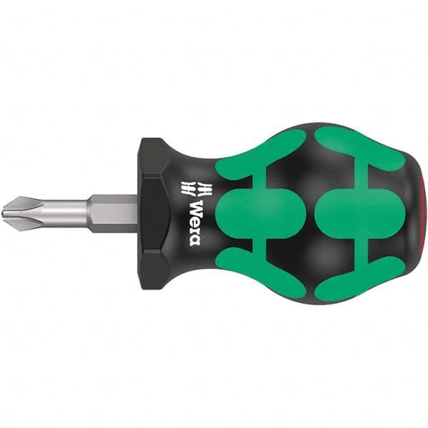 Wera - Phillips Screwdrivers Tool Type: Stubby Phillips Handle Style/Material: Ergonomic - Benchmark Tooling