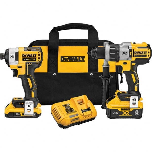 DeWALT - Cordless Tool Combination Kits Voltage: 20 Tools: 1/2" Brushless Hammer Drill/Driver; 1/4" Impact Driver - Benchmark Tooling