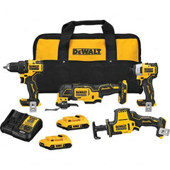 DeWALT - Cordless Tool Combination Kits Voltage: 20 Tools: 1/2" Drill/Driver; 1/4" Impact Driver; Reciprocating Saw; Oscillating Multi-Tool - Benchmark Tooling