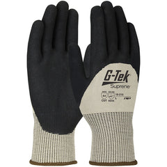 ‎15-215/XL Coated Gloves w/Polykor - G-Tek Suprene - Tan 13G Nano Shell - 3/4 Nitrile MicroSurface Grip - A4 - Exact Industrial Supply