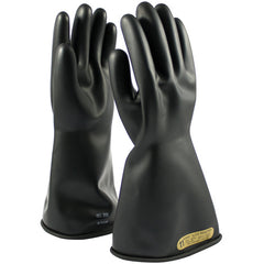 ‎150-00-14/8 - Novax - Natural Rubber Insulating Glove - Class 00 - 14″ - Black - Straight Cuff - Exact Industrial Supply