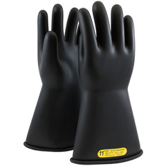 ‎150-2-14/9 - Novax - Natural Rubber Insulating Glove - Class 2 - 14″ - Black - Straight Cuff - Exact Industrial Supply