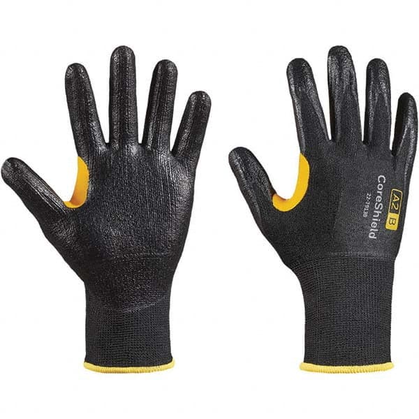 Honeywell - Size L (9), ANSI Cut Lvl A2, Puncture Lvl 1, Abrasion Lvl 6, Nitrile Coated Cut Resistant Gloves - Benchmark Tooling