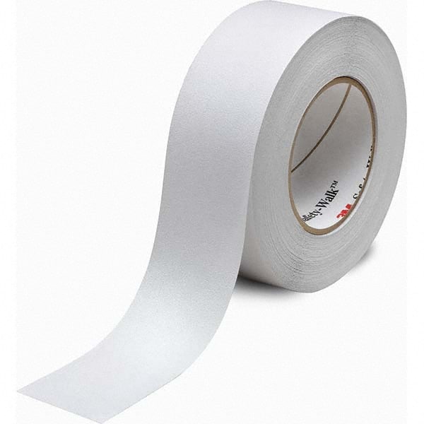 Floor & Aisle Marking Tape: 12″ Wide, 60' Long, 0.58 mil Thick, Vinyl Transparent, Anti-Slip Surface, Light-Duty