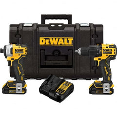 DeWALT - Cordless Tool Combination Kits Voltage: 20 Tools: Brushless 1/2" Compact Hammer Drill/Driver; Brushless 1/4 Impact Driver - Benchmark Tooling