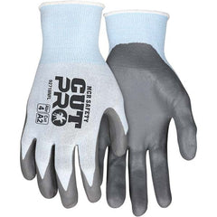 MCR Safety - Size S, ANSI Cut Lvl A2, Puncture Lvl 3, Abrasion Lvl 4, Foam Nitrile Coated Cut & Puncture Resistant Gloves - Benchmark Tooling