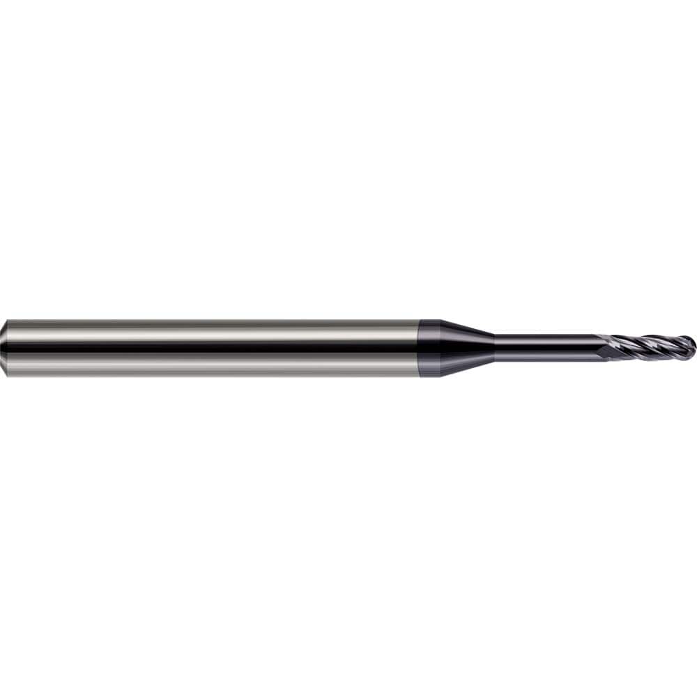 Harvey Tool - 3/32" Diam, 0.279" LOC, 4 Flute Solid Carbide Ball End Mill - Exact Industrial Supply
