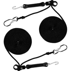 The Perfect Bungee - Stretch Tie Downs Type: Rope Lock Tie Down End Type: S Hook; Galvanized Gated Hook - Benchmark Tooling