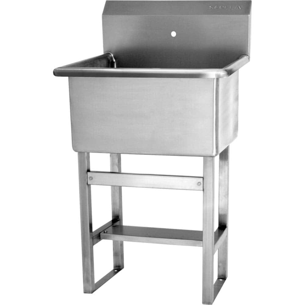 SANI-LAV - Sinks; Type: Floor Mounted Scrub Wash Sink ; Outside Length: 25 (Inch); Outside Width: 20 (Inch); Outside Height: 45-1/2 (Inch); Inside Length: 22 (Inch); Inside Width: 16-1/2 (Inch) - Exact Industrial Supply