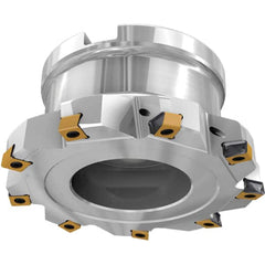 Indexable Square-Shoulder Face Mill:  HTF D050-05-22-R-LN10,  0.8660″ Arbor Hole Dia,  0.0090″ Max Cutting Depth Uses  5,  HTP LN Inserts,  No,  Series  HTF