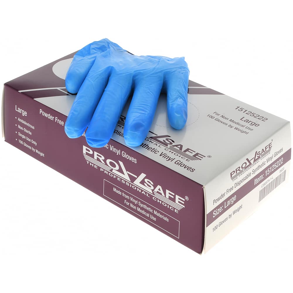 PRO-SAFE - Size L, 3 mil, Synthetic Hybrid Disposable Gloves - Benchmark Tooling