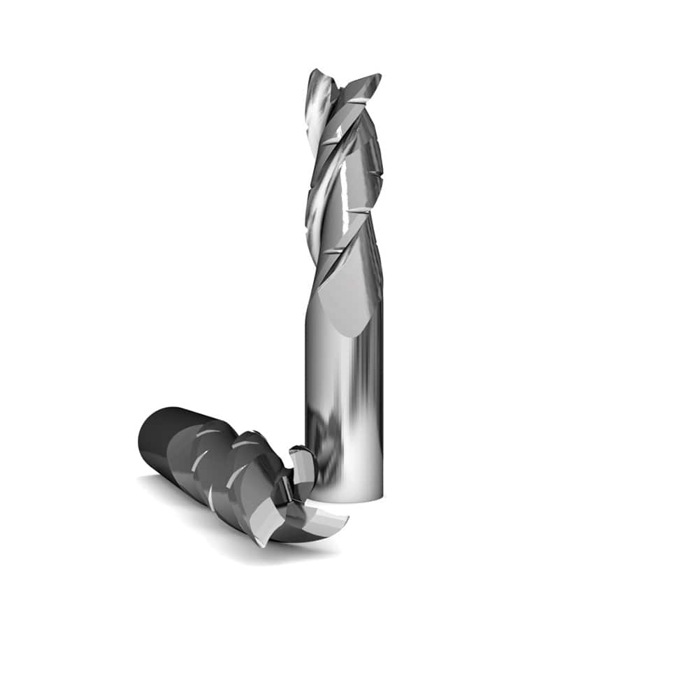 Corner Radius End Mill: 3/16″ Dia, 5/8″ LOC, 0.015″ Radius, 3 Flutes, Solid Carbide 2″ OAL, 3/16″ Shank Dia, 37 ° Helix, Bright/Uncoated, Corner Radius End, Centercutting, Series 1035