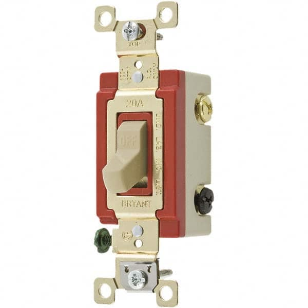 Bryant Electric - Wall & Dimmer Light Switches Switch Type: Three Way Switch Operation: Toggle - Benchmark Tooling