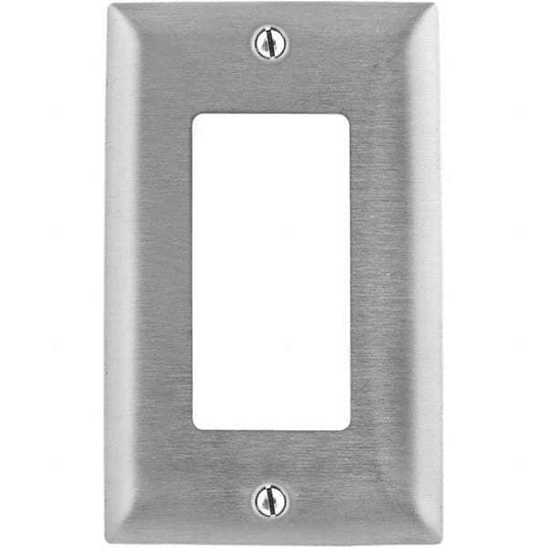 Wall Plates; Wall Plate Type: Outlet Wall Plates; Color: Metallic; Wall Plate Configuration: GFCI/Surge Receptacle; Material: Stainless Steel; Shape: Rectangle; Wall Plate Size: Standard; Number of Gangs: 1; Overall Width (mm): 2.8700 in; Standards Met: U