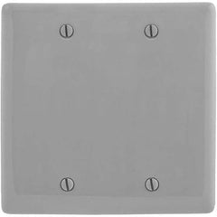 Wall Plates; Wall Plate Type: Blank Wall Plates; Wall Plate Configuration: Blank; Shape: Rectangle; Wall Plate Size: Standard; Number of Gangs: 2; Overall Length (mm): 4.6300 in; Overall Length (Inch): 4.6300; Overall Width (Decimal Inch): 4.6900; Overall