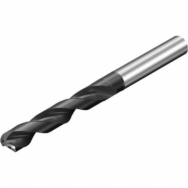 Screw Machine Length Drill Bit: 0.2795″ Dia, 140 °, Solid Carbide AlTiN Finish, Right Hand Cut, Spiral Flute, Straight-Cylindrical Shank, Series CoroDrill 860