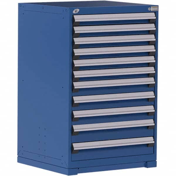 Rousseau Metal - 11 Drawer Avalanche Blue Steel Modular Storage Cabinet - Benchmark Tooling