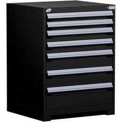 Rousseau Metal - 7 Drawer Black Steel Modular Storage Cabinet - Benchmark Tooling