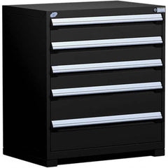 Rousseau Metal - 5 Drawer Black Steel Modular Storage Cabinet - Benchmark Tooling