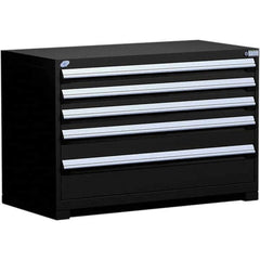 Rousseau Metal - 5 Drawer Black Steel Modular Storage Cabinet - Benchmark Tooling
