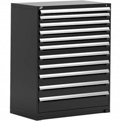 Rousseau Metal - 11 Drawer Black Steel Modular Storage Cabinet - Benchmark Tooling