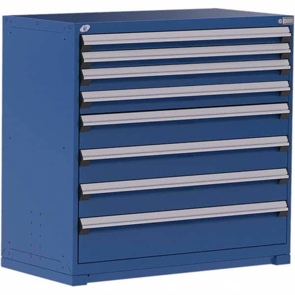 Rousseau Metal - 8 Drawer Avalanche Blue Steel Modular Storage Cabinet - Benchmark Tooling
