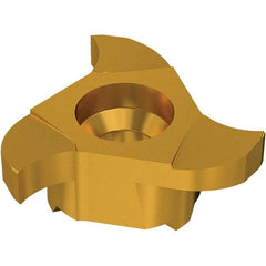 Seco - Carbide Groove Milling Tip Insert - TiN/TiAlN Finish, 3 Flutes, 17.7mm Cutting Diam, 3.5mm Depth of Cut - Benchmark Tooling