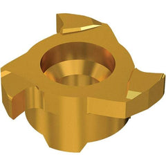 Seco - Carbide Groove Milling Tip Insert - TiN/TiAlN Finish, 3 Flutes, 9.7mm Cutting Diam, 1.5mm Depth of Cut - Benchmark Tooling