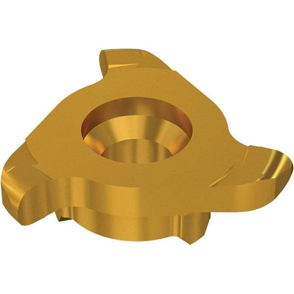 Seco - Carbide Groove Milling Tip Insert - TiN/TiAlN Finish, 3 Flutes, 21.7mm Cutting Diam, 4.5mm Depth of Cut - Benchmark Tooling