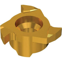 Seco - Carbide Groove Milling Tip Insert - TiN/TiAlN Finish, 3 Flutes, 9.7mm Cutting Diam, 1.5mm Depth of Cut - Benchmark Tooling